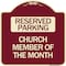 Signmission Church Member of the Month Heavy-Gauge Aluminum Architectural Sign, 18" x 18", BU-1818-24277 A-DES-BU-1818-24277 - alternate 1